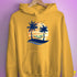 Aromantic Pride Hammock Summer Beach Sunset Hoodie - Mustard